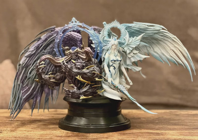 FINAL FANTASY XIV Meister Quality Hydaelyn & Zodiark Figure Statue