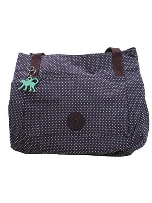 Kipling Damentasche lila gepunktet 100% Nylon Beuteltasche