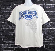 Ecko Unltd Adult XL White/Blue Graphic Short Sleeve T-Shirt Men's NWT.