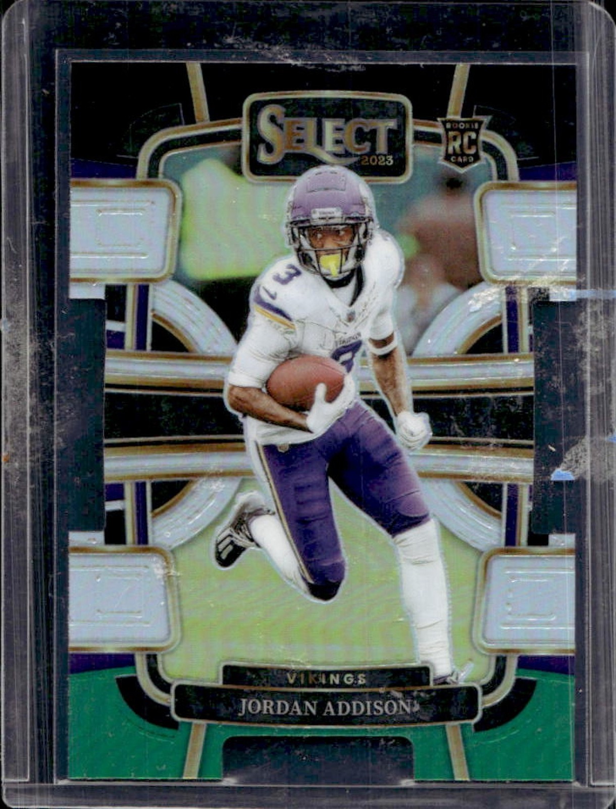 2023 Select Jordan Addison RC Black and Green Prizms Die Cut Concourse #66