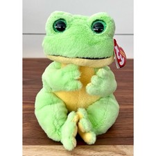 Ty Beanie Baby Bellies - SNAPPER the Green Frog (6 inch) Stuffed Plush Toy Tag