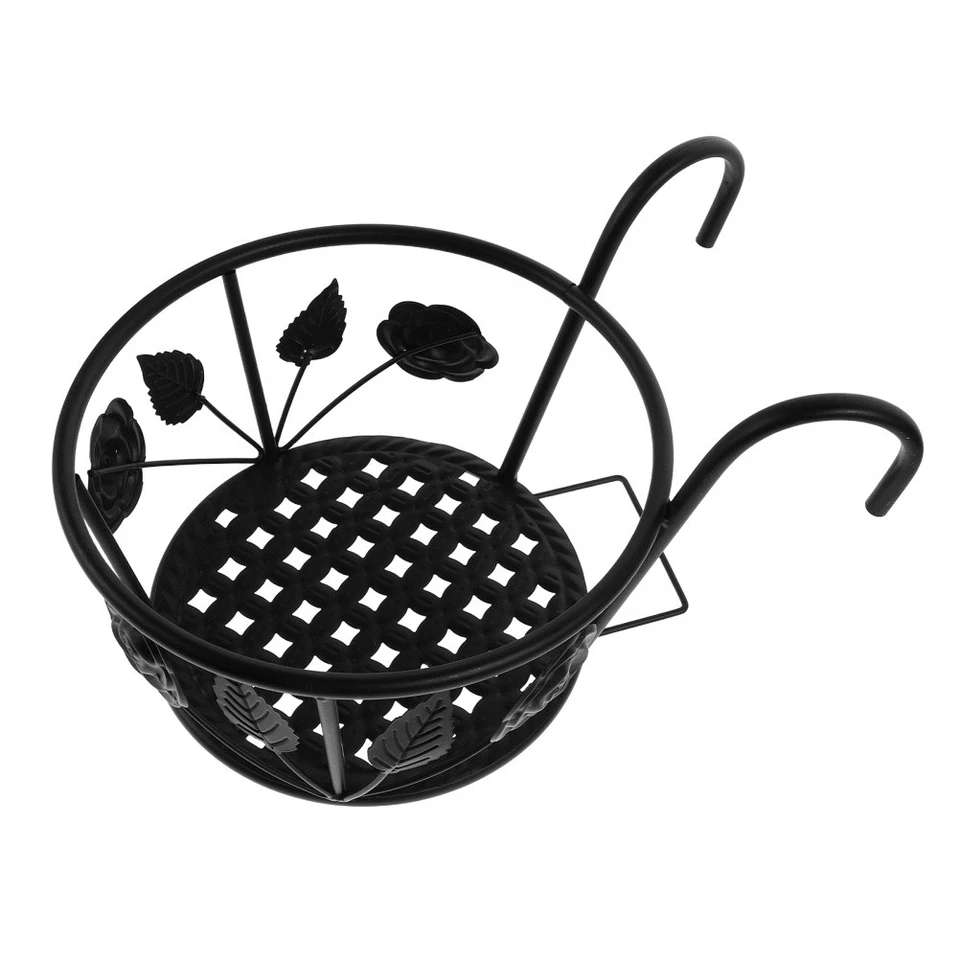 Geländer-Blumentopfhalterung - Metall-Pflanzenhalter für den Innen- und - Bild 2 von 4