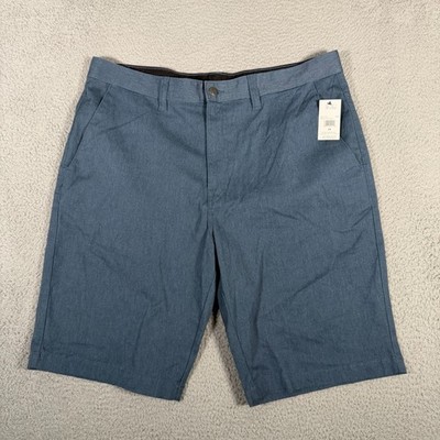 Volcom Shorts Mens 38 Blue VMonty Stretch 11'' Inseam Flat Front Casual Skate New