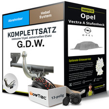 Anhängerkupplung abnehmbar für OPEL Vectra A Stufenheck +E-Satz AHK