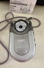 Vtg Coby CX-7 Portable FM AM Radio Dynamic Bass Boost Tested