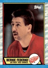 1989-90 Topps #107 Bernie Federko Detroit Red Wings Card