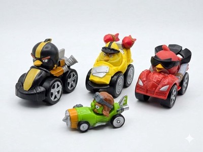 Angry Birds Go Telepods Kart Racer Car Lot Of 4 Red Chuck Bomb Pig