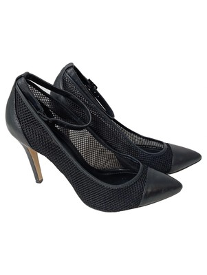 BCBGENERATION Pumps Damen 39.5 Schwarz Elegant Lochmuster Ankle Strap