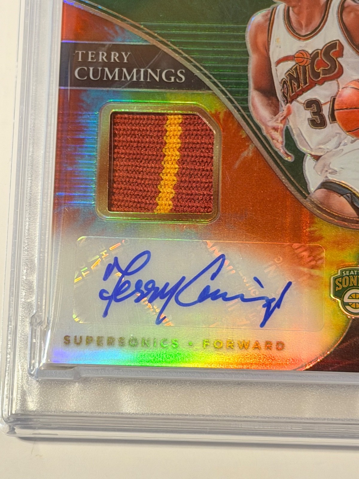 2020 Select Terry Cummings Auto Patch Tie Dye #14/25 Autograph PSA 8 NM-MT POP 1 view 2
