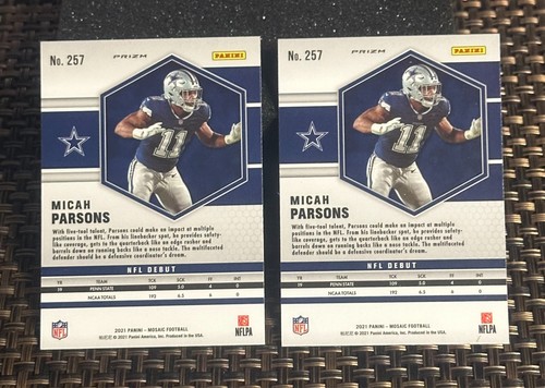 Micah Parsons 2021 Donruss Optic Rated Rookie Prizm RC (15 card mixed RC lot) - Picture 21 of 24