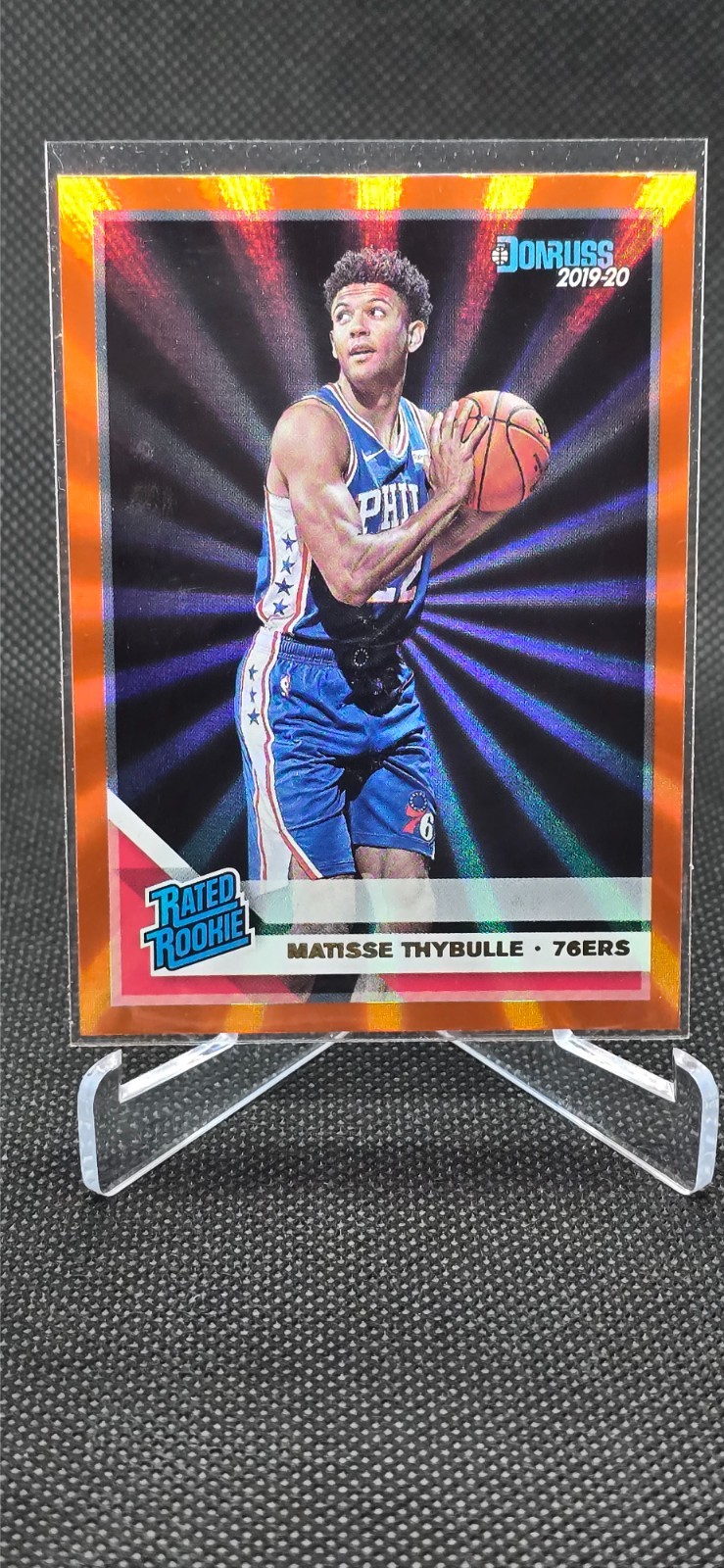 Matisse Thybulle 2019-20 Panini Donruss Rated Rookie Holo Orange Laser #219 RC