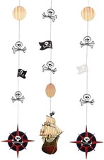 Pirate's Map Treasure Caribbean Kids Birthday Party Decoration Hanging Cutouts