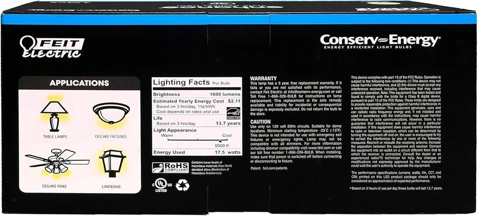 Feit Electric 100W Dimmable LED Bulb (4 Pack) - Image 2 of 4