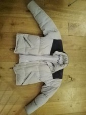 Vintage Toggi Jacket Coat Down Feather Puffer Light Blue Women's Medium 10 sking
