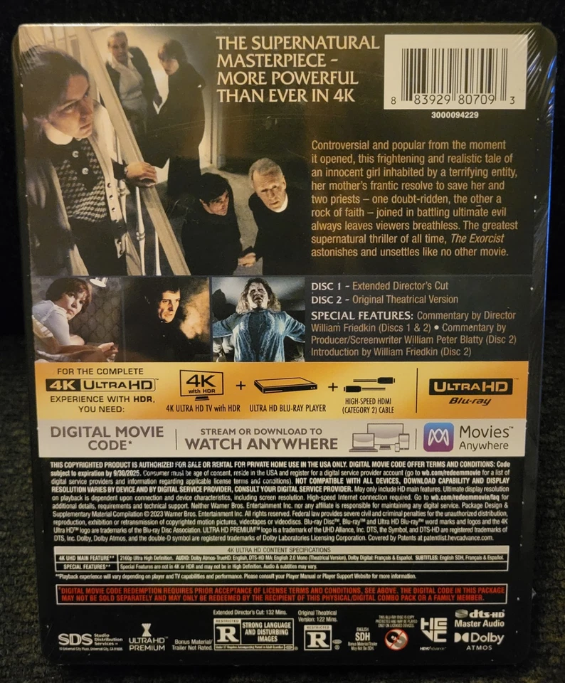 The Exorcist (4K UHD) Best Buy Steelbook, Brand New OOP~ Linda Blair  - Image 3 of 4