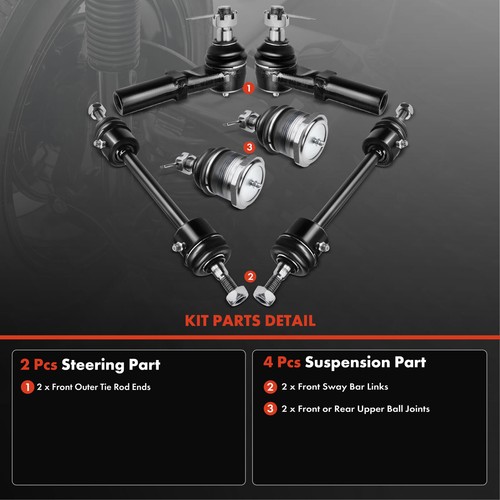A-Premium 6x Sway Bar and Tie Rod and Ball Joint Front for Dodge Viper 1992-1995 - Picture 3 of 10