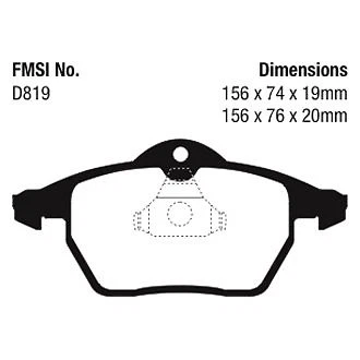 Pastillas de freno delanteras EBC DP31443C Redstuff cerámica bajo polvo para Saab 9-5 2000-2005 Foto 4 de 4