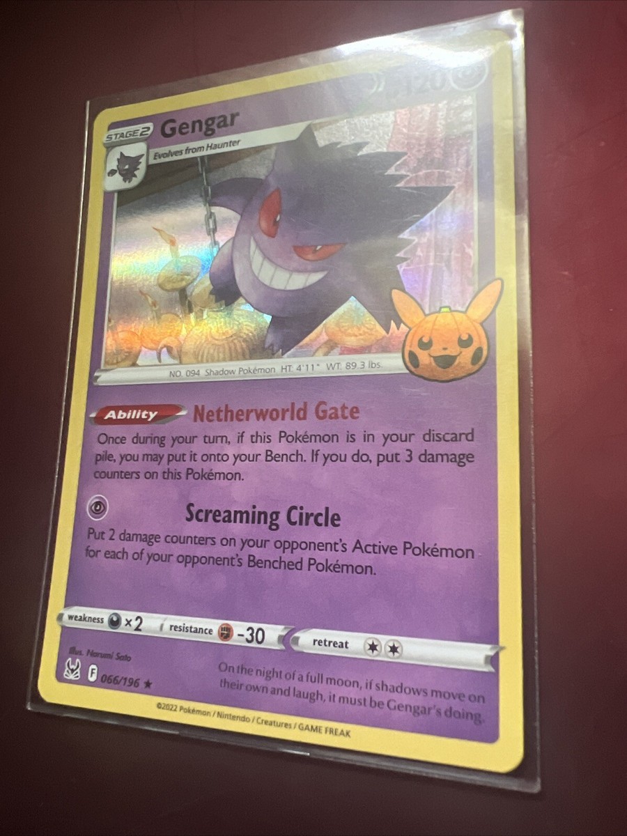 Pokémon TCG Gengar Lost Origins 066/196 Holo Rare Trick Or Trade