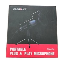 Elegiant Portable Plug  Play Condenser UBS Silver Microphone EGM-04 K38 8- Bit