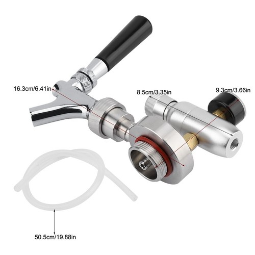 Edelstahl CO2 Injektor Bier Wasserhahn Mini Spear Tap für 2/3.6/4L Bierfass Neu - Picture 12 of 12