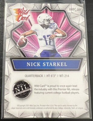 2021 Wild Card Alumination Collegiate Edition Nick Starkel #ANBC