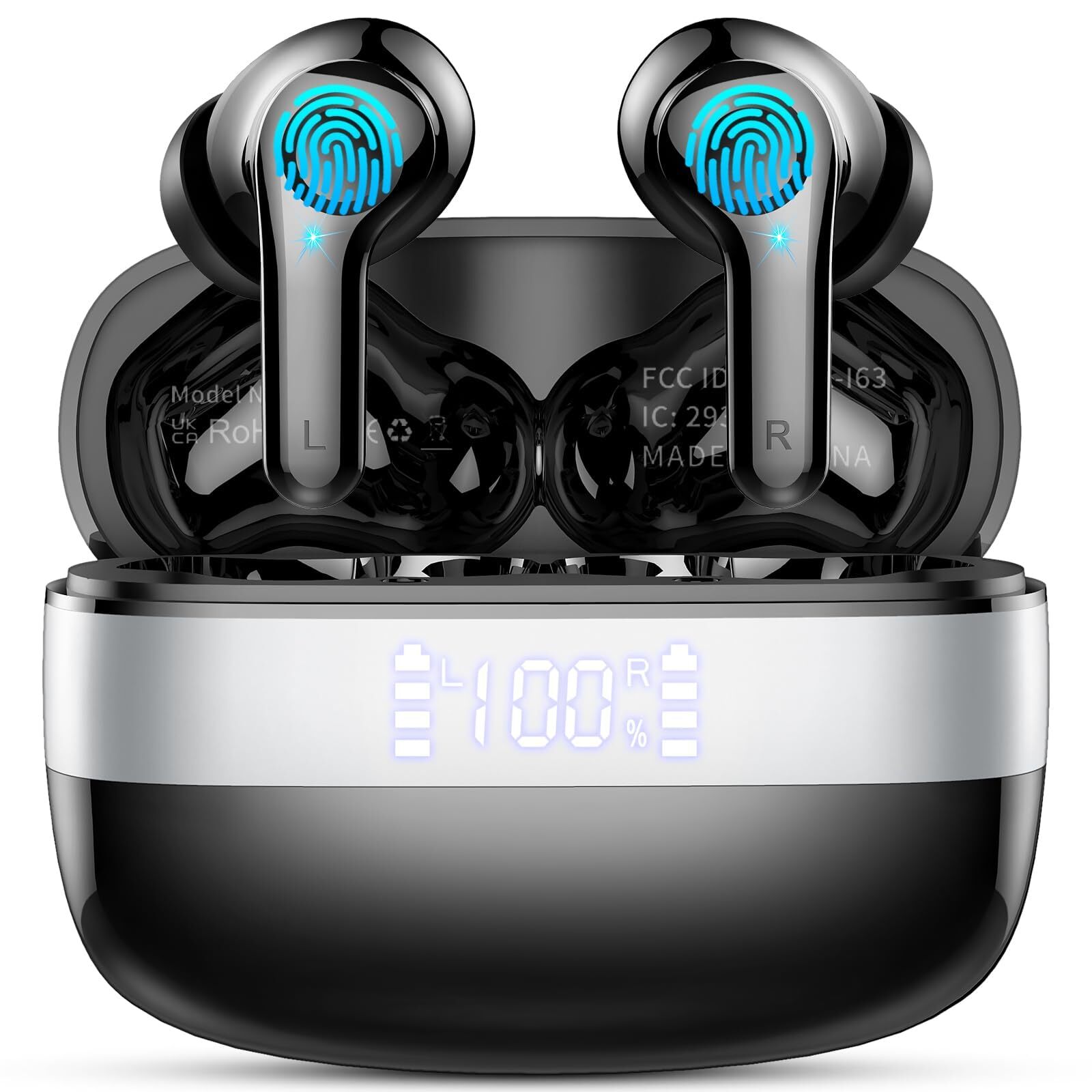 Wireless Earbuds Bluetooth, in Ear Headphones Bluetooth 5.3 with HiFi Stereo ...-image