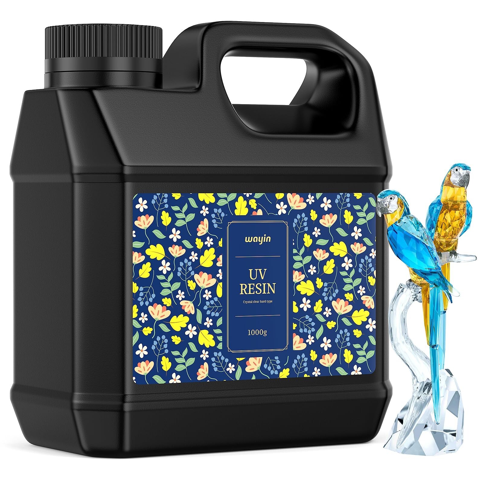 1000g Fast-Curing Crystal Clear UV Resin Kit for Hard Durable Creations