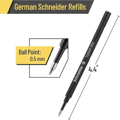 Schneider – cartucce Topball 850 per penne roller, formato Euro, 0,5, colore blu