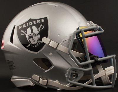 OAKLAND RAIDERS NFL Football Helmet with SHOC Visor Eye