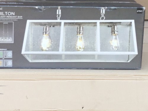 Next Milton 3 Light Glass Linear Bar 