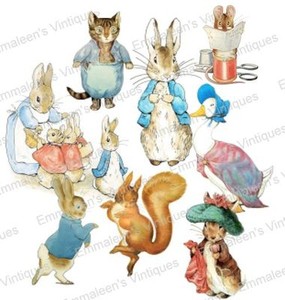Vintage Image Nursery Retro Peter Rabbit And Friends Waterslide Image Is Loading Vintage Nursery Retro Peter Rabbit And Friends