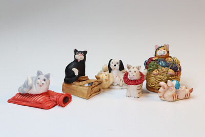 Vintage Retired Peter Fagan Miniatures Colour Box Cats Collection Rare GC