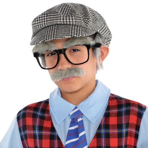 Grandpa Kit Old Man Dress-Up 100th Day of School Kids Costume Accessories - Picture 2 of 7