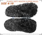 <!--F#f_0-->BRAND NEW 1 PAIR BLACK FLUFFY SOFT WARM WINTER SLIPPER SOCKS NONSKID SIZE 4-10<!--F/-->