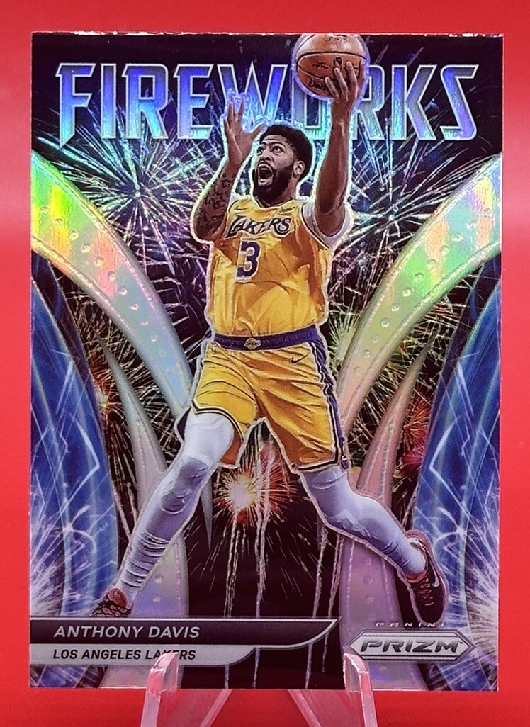 Anthony Davis 2021-22 Panini Prizm #16 Fireworks SP -  Los Angeles Lakers