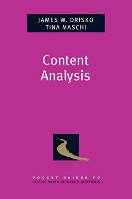 Content Analysis (Pocket Guides to Social Work Research - Paperback NEW James Dr