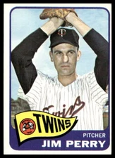 1965 Topps #351 Jim Perry  Minnesota Twins EX-EXMINT