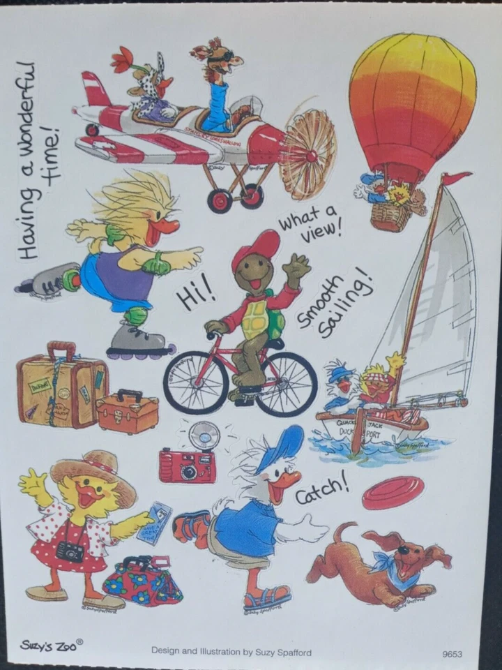 SUZY ZOO SUZY'S ZOO VACATION STICKER SHEET #9653