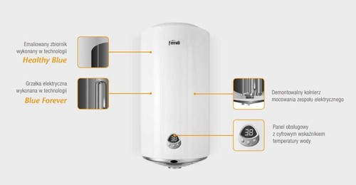 Depósito de agua caliente eléctrico 50 L/1500 W 368x745 mm Ferroli TND PLUS 50S - Imagen 3 de 7