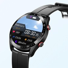 Bluetooth Smart Watch Waterproof 1.28" Body Temperature Heart Rate Monitoring