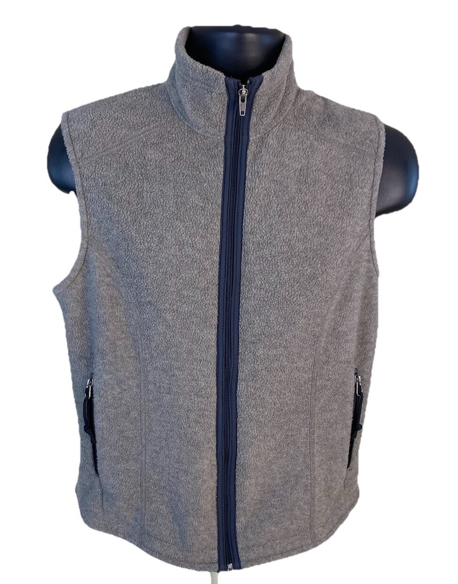 Patagonia Vest Womens Medium Gray Synchilla Full Zip Fleece USA