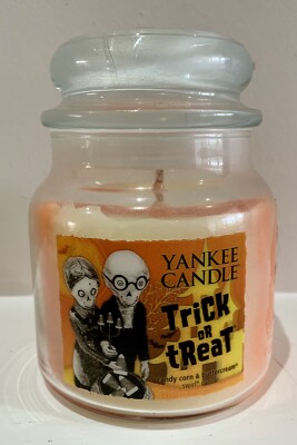 Yankee Candle Halloween Trick or Treat Swirl Buttercreme Candy Corn Hologramm Wachs