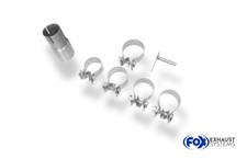 FOX Duplex Sportauspuff re li je 1x90 mit Absorber für VW Golf 7 2.0l GTI ab 12