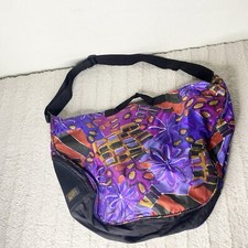 Vintage Nike  Multi Color Gym Nylon Duffle Bag Side Bag Gray Tag Colorful Floral