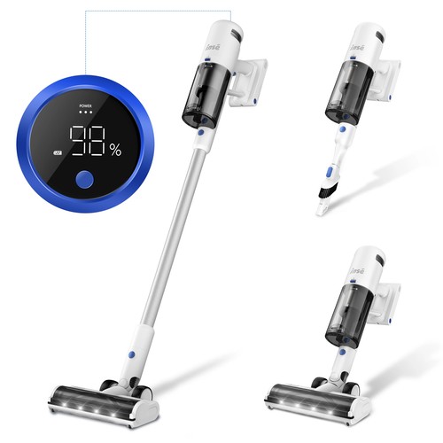 INSE V120 Cordless Vacuum Cleaner - 30kPa, 3 Speed Modes, 450W, 60 Min Battery