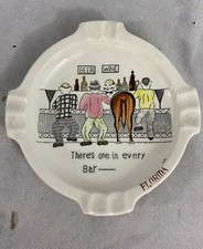 Vintage 1950s Ashtray There's One In Every Bar Horses Ass Florida Kenmar Japan