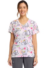 Dumbo Cherokee Scrubs Tooniforms Disney V Neck Top TF614 DUSK