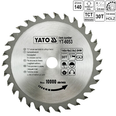 Yato Tools HM Sägeblatt 210 x 30 , 72 Zähne , TFZ , für Alu 