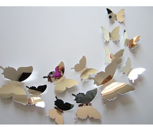 Download Home Garden Set 12 3d Butterfly Art Wall Stickers Decal Bedroom Home Decoration A Silver Home Decor