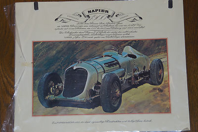 Napier Railton -- 1933 -- Poster - Plakat - Farbe -- 33 x 41 cm 